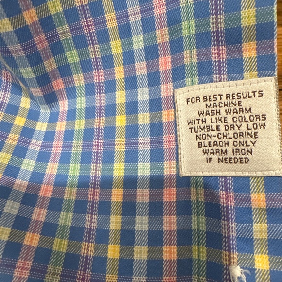 🩵 Peter Millar Men’s XL Long Sleeve Button-Down Shirt – Multicolor Check Plaid - Picture 3 of 6